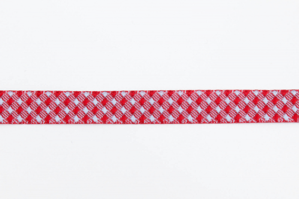 Webband Retro-Karo kirsch (1 m)